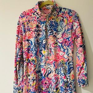 Lilly Pulitzer French terry inside quarter zip size medium